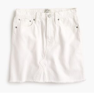 J Crew White Denim Skirt